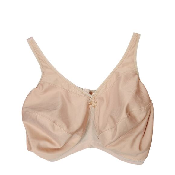Glamorise‎ Bra sz 42 I Wirefree Comfort Straps Beige Tan Full Women READ - Picture 1 of 10